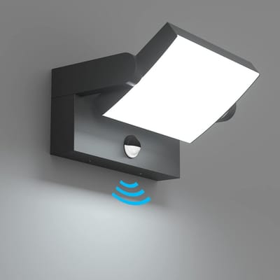 Buitenlamp met sensor dag en nacht - Wandlamp met bewegingsdetectie - Op zonne energie - Buiten