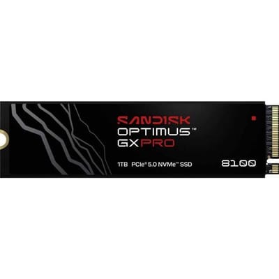 SanDisk Optimus GX PRO 8100 1 TB NVMe/PCIe M.2 SSD 2280 harde schijf PCIe 5.0 x4 NVMe 2.0 Retail SDSP82100TAN-000E0