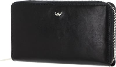 Golden Head Leren portemonnee Colorado RFID Protect RV-Damenbörse 2804 Schwarz zwart