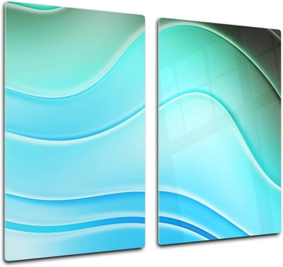 Glazen Keukenbord - Snijplank Werkblad - Keukenwerk - Slagvast Gehard Glas - 60x52cm - Kleurrijk Patroon