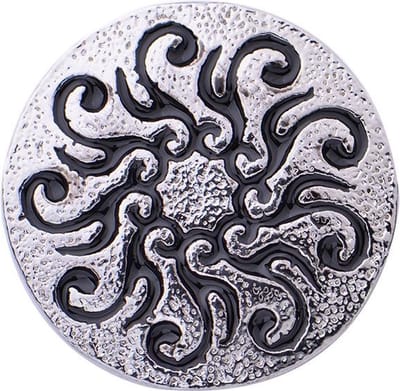 Quiges - Dames Click Button Drukknoop 18mm Zon Symbool - EBCM330