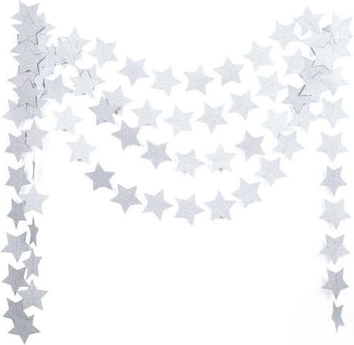 Zilveren Sterren Versiering Ster Slingers Zilver Verjaardag Versiering Feest Versiering Oud En Nieuw Versiering 2024 - 4M