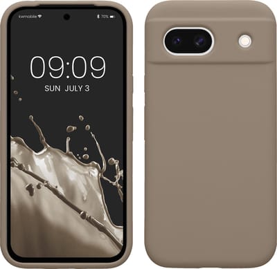 kwmobile telefoonhoesje geschikt voor Google Pixel 8a - Hoesje met siliconen coating - Smartphone case in taupe