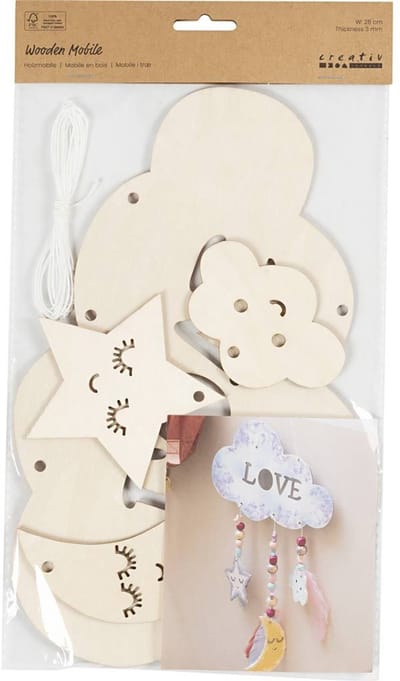 Creativ Company Houten Mobiel Nacht 28 cm