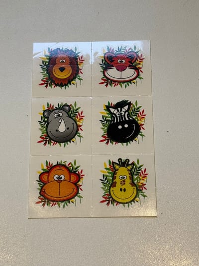 plak tattoos kinderen - schoencadeautjes sinterklaas -sinterklaas cadeautjes - set van 6 - Jungle 2