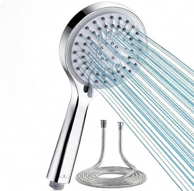 Famanu – Handdouche met 1,5 m slang, waterbesparend, 5 modi, afneembare hogedruk douchekop