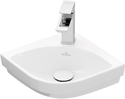Villeroy & Boch Subway 3.0 corner hand wash basin 32 cm, with 1 tap hole, without overflow 43714601