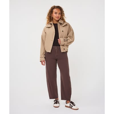 EsQualo Jeans Trousers Barrel Jeans Cacao F26 12513 775 Cacao Dames Maat - W36