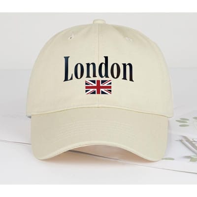 Casquette de Baseball Imprimé Union Jack Londres Style Minimaliste Vintage Britannique Trajet Quotidien, Voyage, Balade en Ville Cadeau Parfait Pour le Voyage black