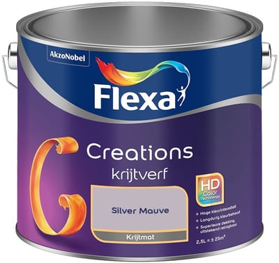 Flexa - Creations Muurverf Krijt - Silver Mauve - Mengverf - 2,5 L