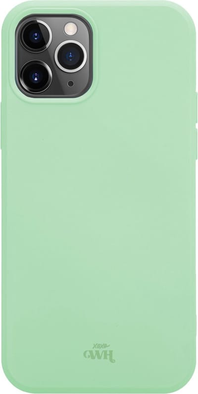 xoxo Wildhearts siliconen hoesje geschikt voor iPhone 12 Pro Max - Groen gekleurd hoesje - Pantone kleur - Backcover - verkrijgbaar in verschillende kleuren - Groen