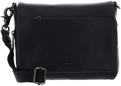 MANDARINA DUCK Leren schoudertas Mellow Leather Crossover Bag Nero zwart