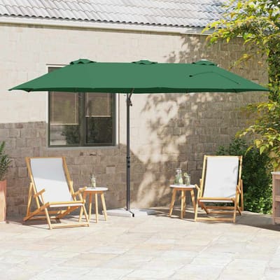 vidaXL - Parasol - Groen - 372 - x - 198 - x - 243 - cm - Polyester - en - Aluminium