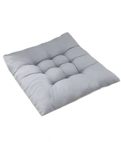 Stoelkussen 40x40 cm Vierkant – Zacht Zitkussen voor Eetkamerstoel, Bureaustoel, Fauteuil en Woonkamer - Grijs
