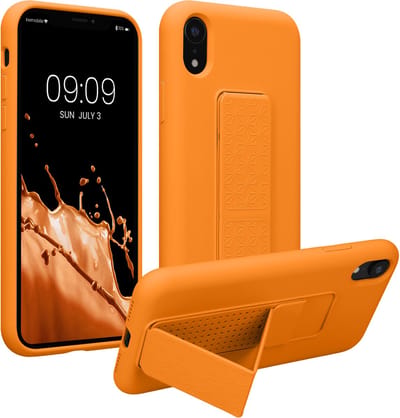 kwmobile back cover voor smartphone - geschikt voor Apple iPhone XR - 1x beschermhoesje van kunststof - In fruitig oranje