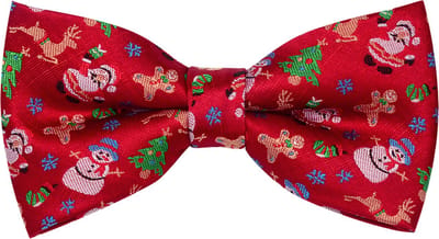 Sorprese Vlinderdas - Kerst Strik - 100% zijden - rood - vlinderstrik - model 1