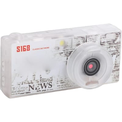 Sleutelhanger Digitale Camera 2K 12MP Kleine Retro Camera Zakvideo Recorder met 1,47 Inch Scherm 6 Filters Zaklamp transparant