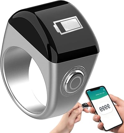 Intelligente Gebedsteller - Vingerteller Ring - Spirituele Discipline - 5 Gebedstijd Herinneringen - 20mm - Zilverkleurig