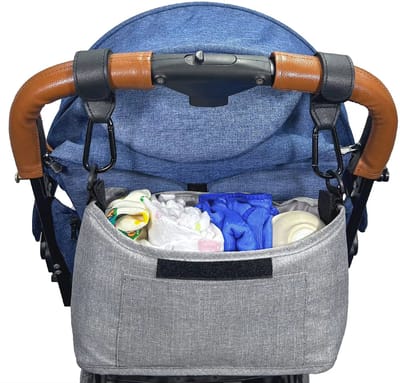 Repus - Set van 2 - Kinderwagen Clips Haakjes - PU Leer - Buggy Haakjes - Stroller - Tassendrager - Outdoor - Kraamcadeau - Handig - Zwart
