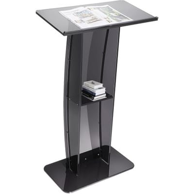 VEVOR Staande Lessenaar 685 x 330 x 1198 mm, Podiumstandaard met breed leesoppervlak en opbergplank, Staand bureau voor kerk, kantoor, school, zwart podium, draagvermogen 30 kg