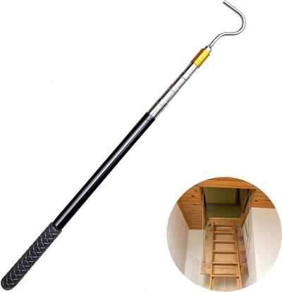 Telescopische Stang met Haak voor Ophangen en Openen - Verstelbaar tot 148 cm