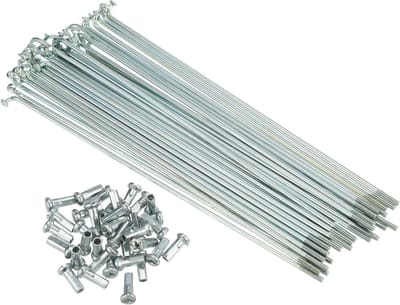 Ronte - Fiets spaken set van 14G, J gebogen, van staal met nippels - 36 stuks