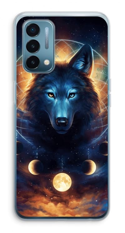 Case Company® - Hoesje geschikt voor OnePlus Nord N200 5G hoesje - Wolf Dreamcatcher - Soft Cover Telefoonhoesje - Bescherming aan alle Kanten en Schermrand