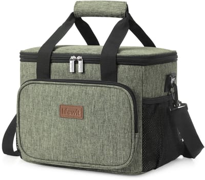 Store_9 - Grote Lunchtas - Geïsoleerde Lunchbox - 24 Blikken - Donkergroen - Koeltas voor Volwassenen - Perfect voor Kantoor en Picknick