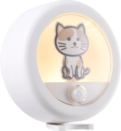 Lighto Nachtlampje Kinderen met Bewegingssensor - Kat - Warm Wit Licht - Draadloos - LED - 2 Dim Standen - Nachtlampje baby - Bedlampje