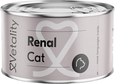Vetality Kattenvoer Nierdieet - 24 x 100 gram - Kattenvoer Droogvoer - Ontlast en Ondersteunt de Nieren van je Kat - Voor Volwassen Katten