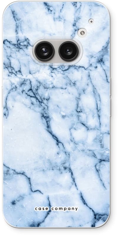 Case Company® - Hoesje geschikt voor Nothing Phone (2a) hoesje - Blauw marmer - Soft Cover Telefoonhoesje - Bescherming aan alle Kanten en Schermrand