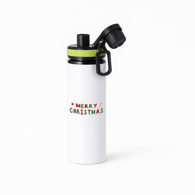 Hacebo® - Kerst merry christmas waterfles met draaidop groen - Kerstmis - Kerst beker - winter - kerst - christmas - kerst cadeau - water fles - 850ML