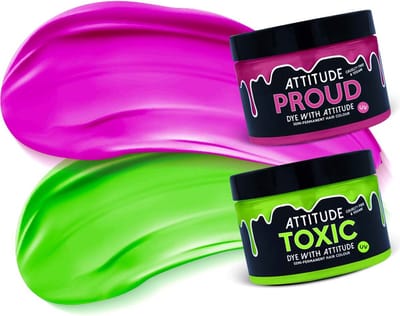 Attitude Hair Dye - CYBER PUNK Duo Semi permanente haarverf kit - Groen/Roze