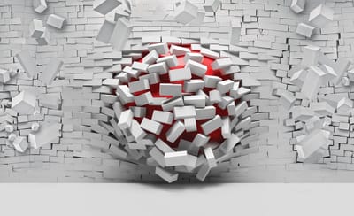 Modern Abstract Brick Wall Photo Wallcovering