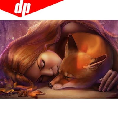 Diamantborduurwerk Vos 5D Diamantschilderij Kruissteek Handwerk Diamantmozaïek Dieren Volledige Boor 20X30 brown