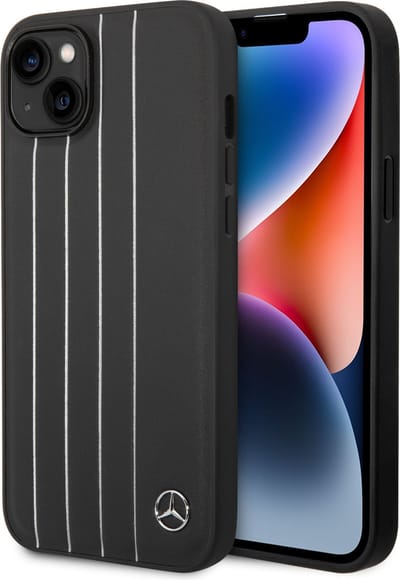 Mercedes-Benz PU-Leer Smartphonehoesje voor Apple iPhone 14 Plus - Beschermende Back Cover met Zwarte Kleur