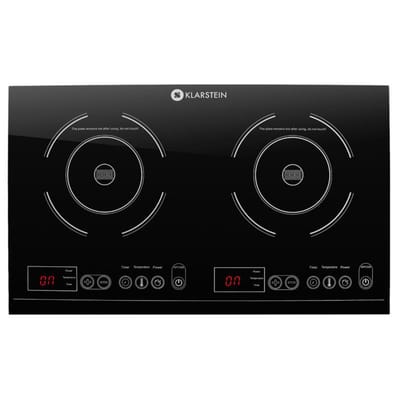 Klarstein Inductiekookplaat, Kookplaten 2-delig elektrisch, Moderne kookplaat, Inductiekookplaat voor camping, Inductiekookplaat 2 platen, 2-delige inductiekookplaat mobiel, Inductiekookplaten 3100 W