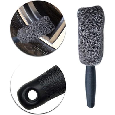 Microvezel Wiel Band Velg Borstel Draagbare Auto Wassen Reiniger voor Auto Wassen Accessoires grijs
