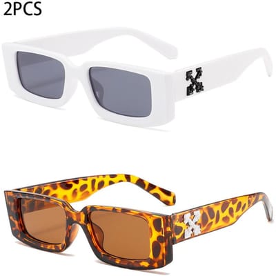 Mode Klein Frame Vierkante Zonnebril Mannen Vrouwen Luipaard Retro Zonnebril Anti-UV Reizen Vissen Wandelen Oogbescherming Voor Vrouw