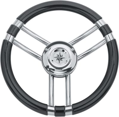 Allpa RVS 3-Spaaks stuurwiel type 22met Carbon-look Rand Ø350mm