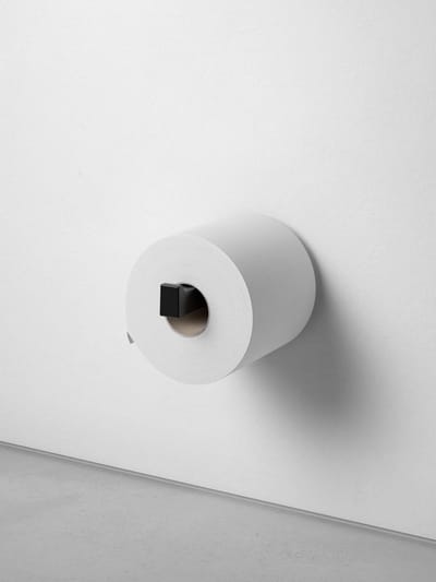 KEUCO Vervangende rolhouder van metaal, zwart mat gepoedercoat, wc-rolhouder voor badkamer en gastentoilet, 1 rol, toiletrolhouder, Edition 11 Black Selection