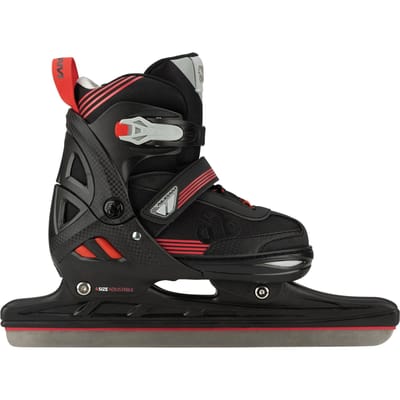 Nijdam Kinderschaatsen Verstelbaar - Noren Schaatsen - Zwart/Rood - Maat 33-36