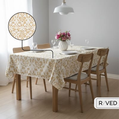 Raved Tafelzeil – 140 cm x 230 cm – Barok Goud – PVC – Afwasbaar