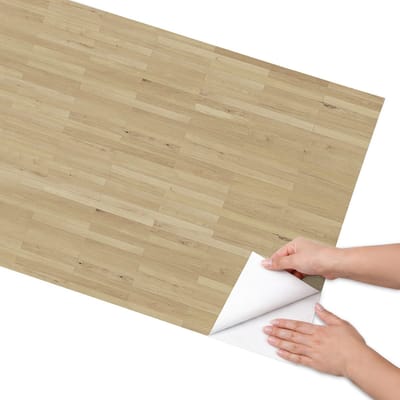 Coloray Meubel Wrap Folie - Beige Meubelfolie - 65x130 cm - Meubelfolie Zelfklevend Houten elegantie - Wrapfolie Keuken - Klassiek Meubelfolie - Decoratiefolie - Tafeldecoratie - Texturen