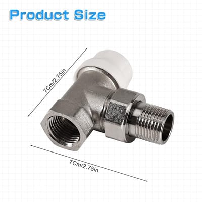 MTTproducts- Thermostaatventiel G1/2 - Messing 1/2 inch - Radiatorventiel - Doorgangsventiel - Compact ontwerp - Voor nauwe ruimtes