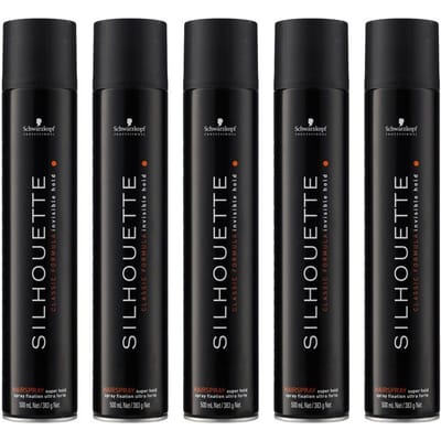 10x Schwarzkopf Silhouette Super Hold Spray 500ml