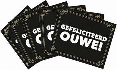 Gefeliciteerd ouwe - 10x - verjaardagskaart - ansichtkaart - wenskaart - A5 formaat - Grappige kaart Abraham / 30/40/50/60/70/80 jaar