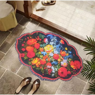 Nieuwjaar Badmat Nieuwe Chinese Test Toiletdeur Absorberende Mat Feestelijk Toilet Huis Antislip Mat 40*60cm