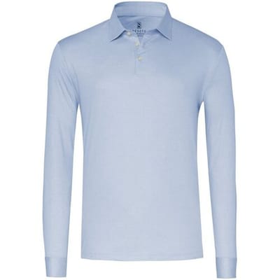 Desoto Polo Essential Kent Long Sleeve Licht Blauw / male