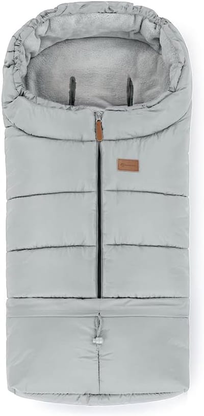 Baby Slaapzak - Voetenzak Kinderwagen - Warm Buiten - 3-in-1 Verstelbaar - 110 cm Lang - Grijs